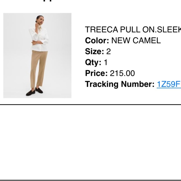 Theory Sleek Flannel Treeca Pant - Picture 3 of 4